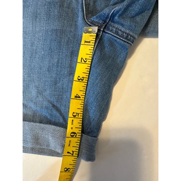 Talbots Denim Girlfriend Shorts Women’s Size 14P Medium Wash Cuffed 7” Inseam - Picture 2 of 7
